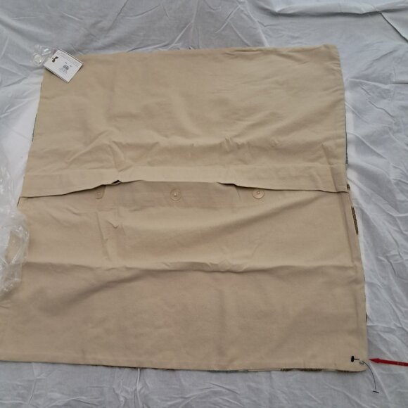 NWT Pottery Barn Tan Suzani Embroidered Pillow Cover 26"x26" - Picture 6 of 8